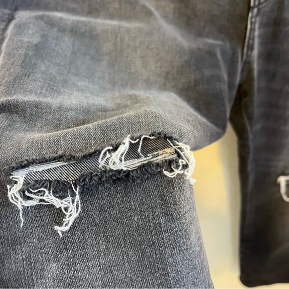 Anthropologie Pilcro The Selvedge Borrowed Jean Charcoal Black Distressed 32 - Picture 8 of 13